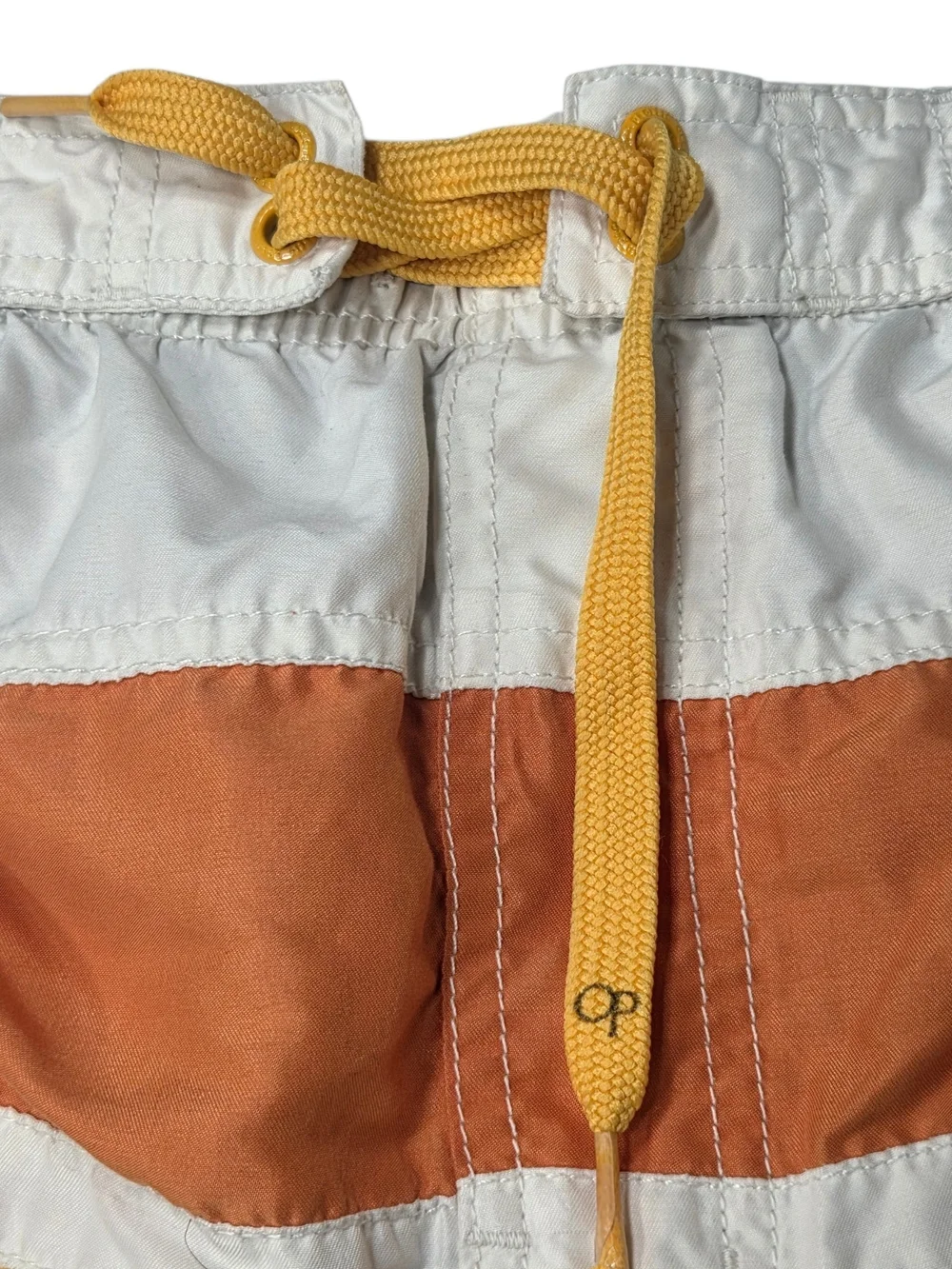 Men's Brown & Orange Swim Trunks - Classic Beach Boardshorts.